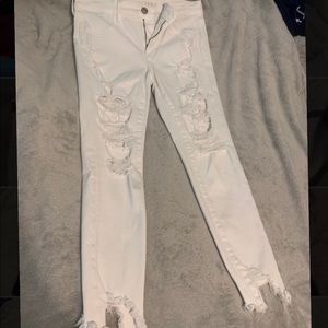 White ripped American Eagle jeans